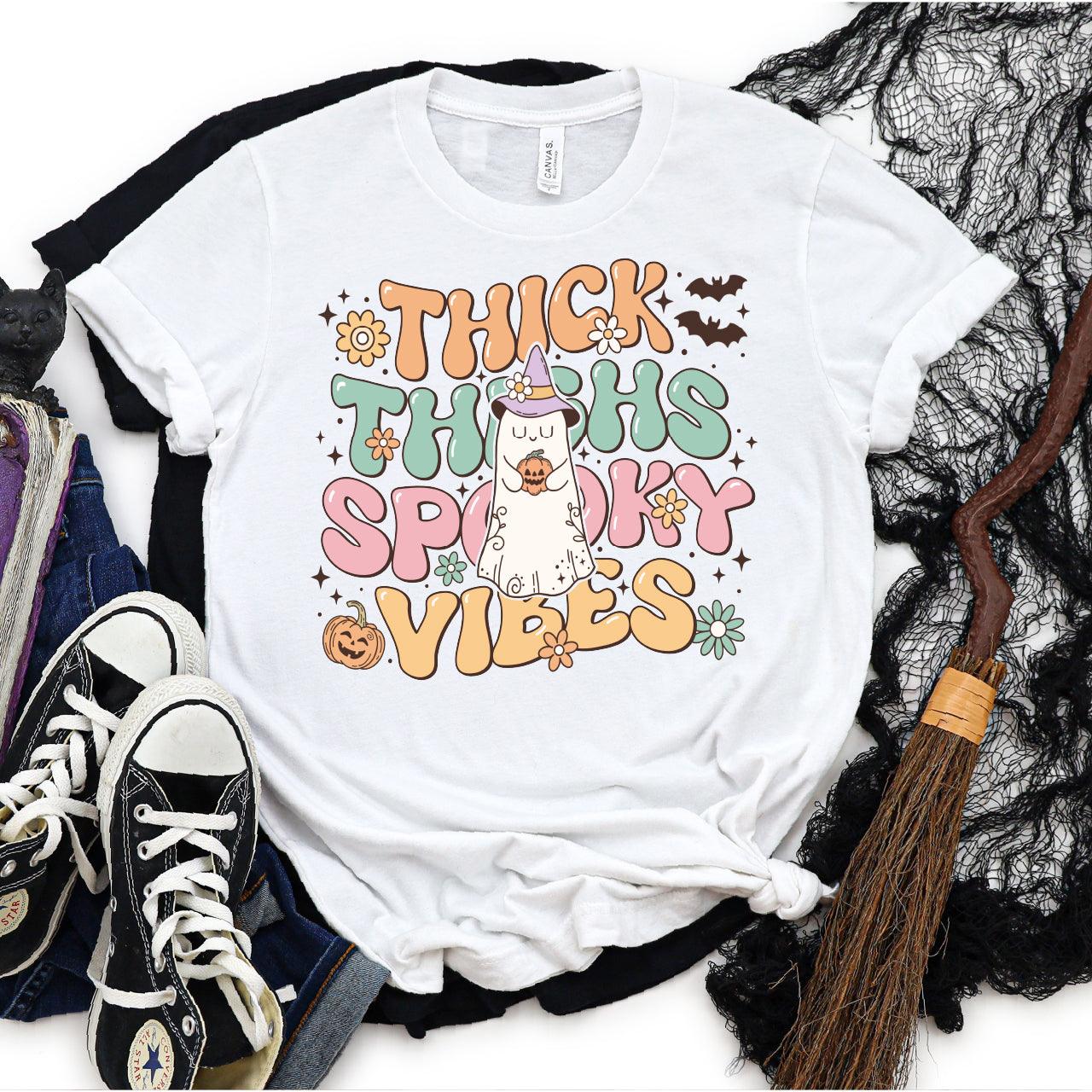 Thick Thighs Spooky Vibes DTF Transfer Nashville Design House