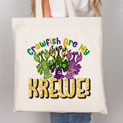 Crawfish Are My Krewe Mardi Gras DTF Transfer – Colorful Crawfish Design