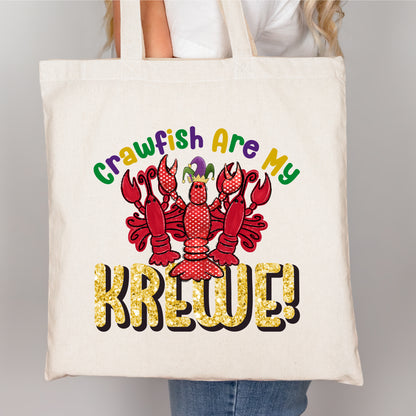 Crawfish Are My Krewe Mardi Gras DTF Transfer – Vibrant Crawfish Trio Design