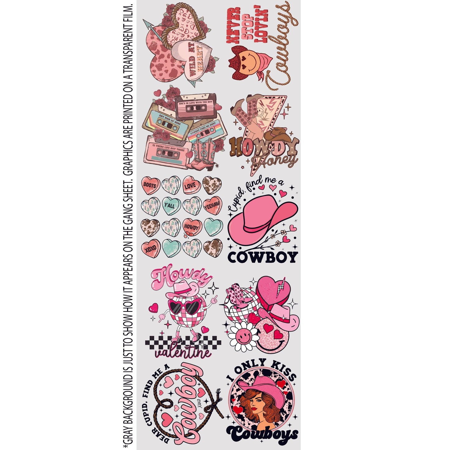 Nashville Valentine GANG SHEET (22inx60in) Nashville Design House