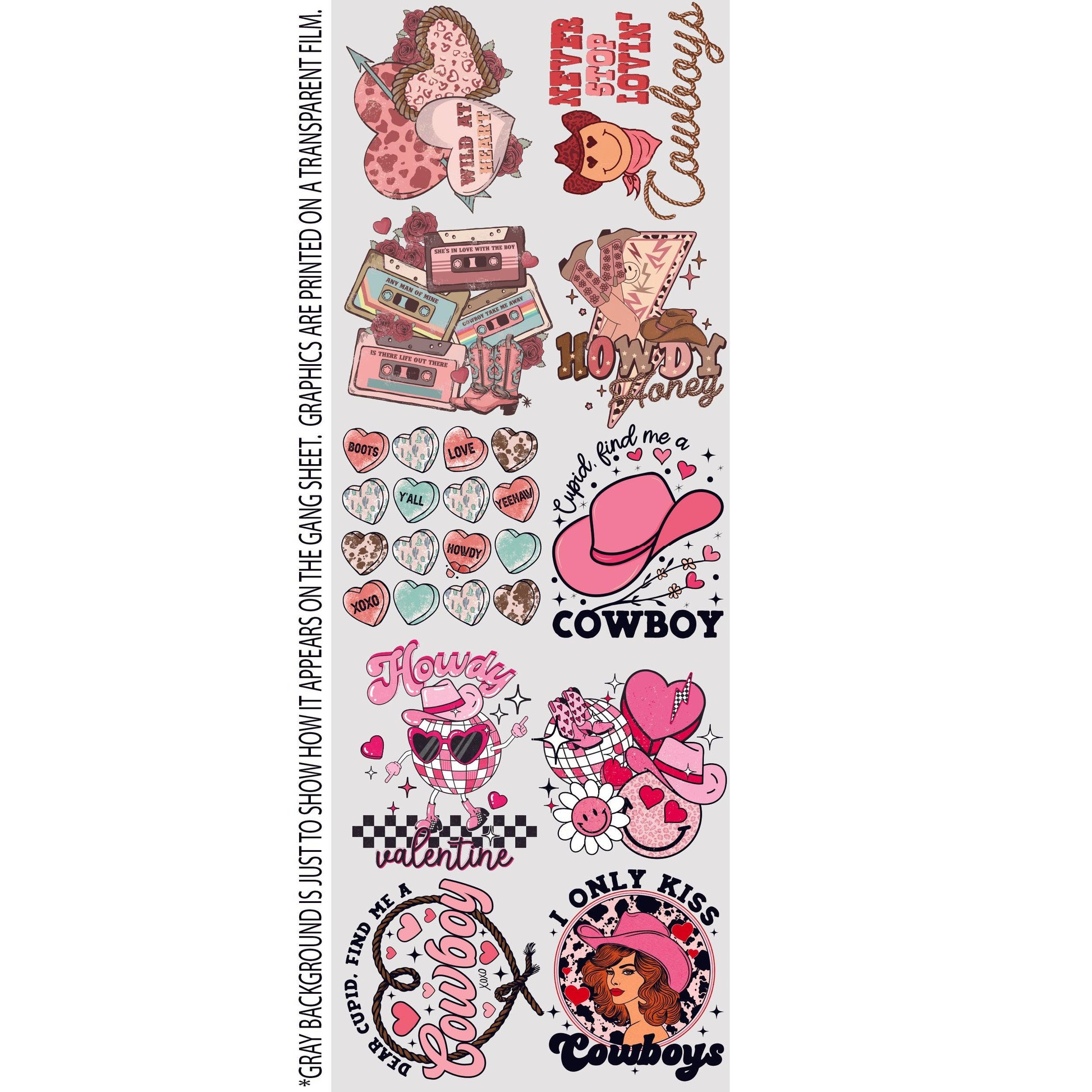 Nashville Valentine GANG SHEET (22inx60in) Nashville Design House