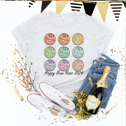 Happy New Year Disco DTF Transfer Nashville Design House