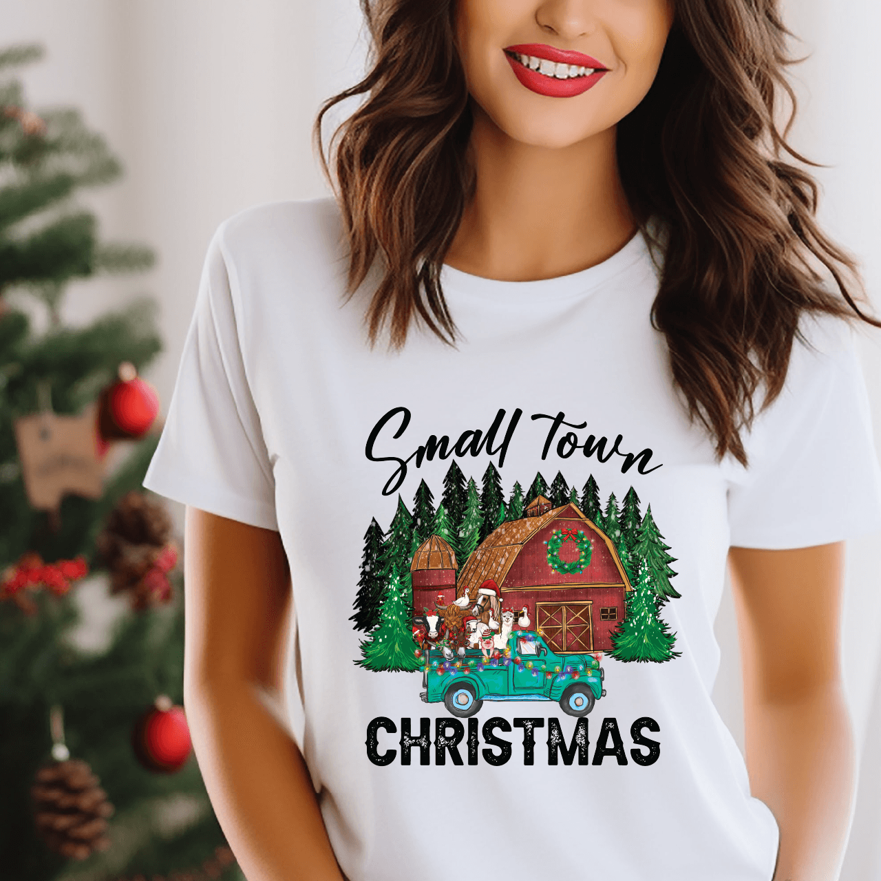 Small Town Christmas DTF Transfer Nashville Design House