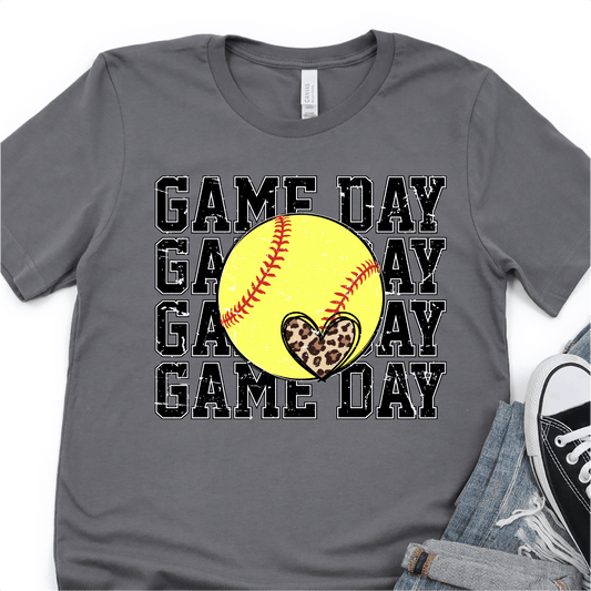 Leopard Softball Game Day - Softball DTF Transfer Nashville Design House