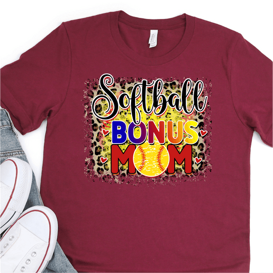 Softball Bonus Mom - Softball DTF Transfer Nashville Design House