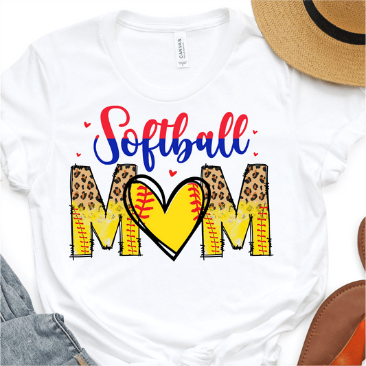 Softball Mom - Softball DTF Transfer Nashville Design House