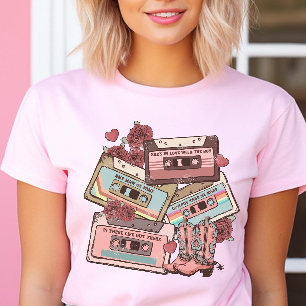 Valentine's Mix Tapes DTF Transfer Print, T-Shirt Transfer Nashville Design House