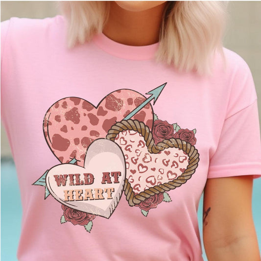 Wild At Heart DTF Transfer Print, T-Shirt Transfer Nashville Design House