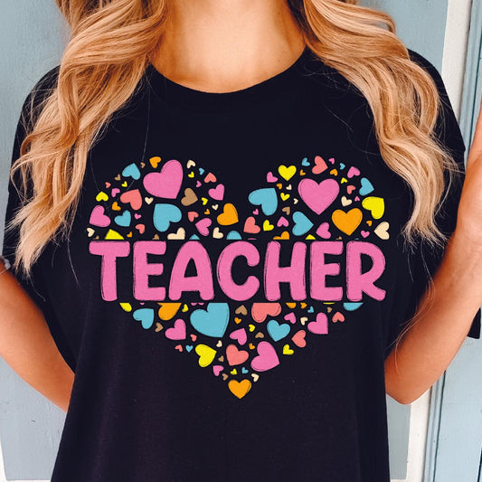 Teacher Heart DTF Transfer Nashville Design House