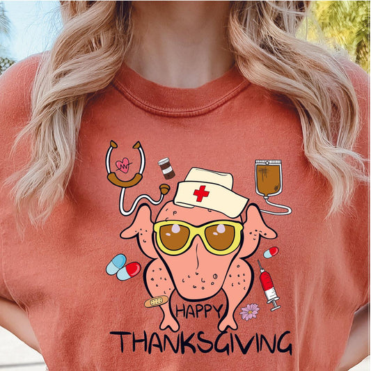 Happy Thanksgiving Nurse DTF Transfer Nashville Design House