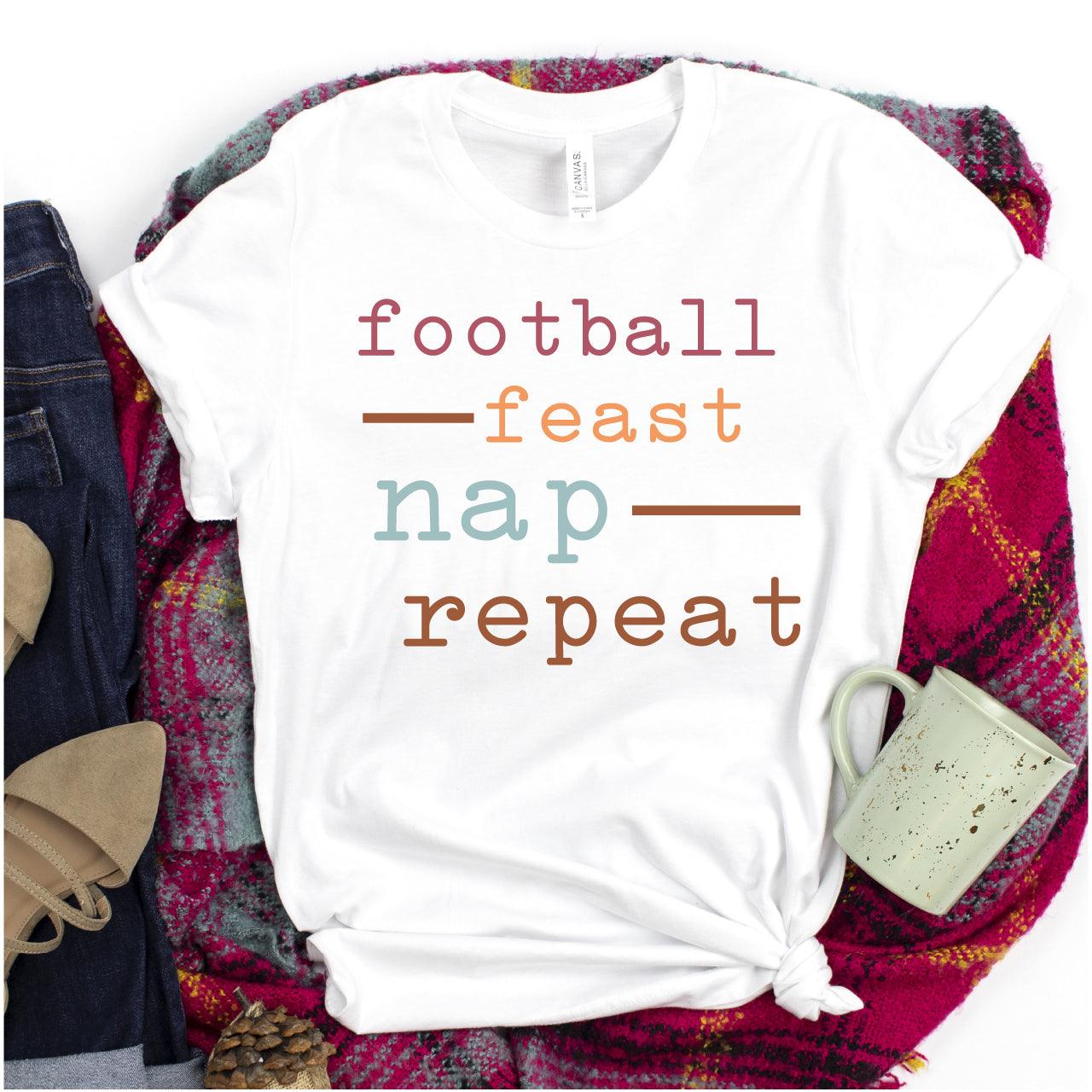 Football Feast Nap Repeat DTF Transfer Nashville Design House