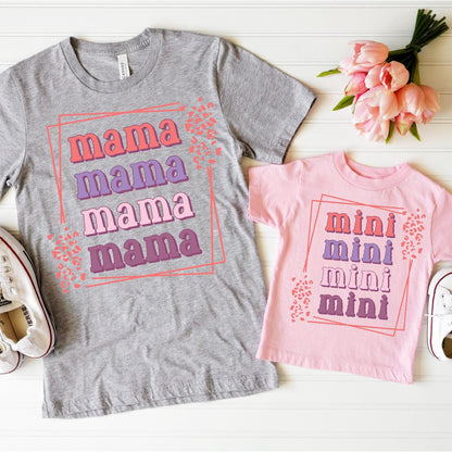 Leopard Mama + Mini DTF Valentine Transfer for T-shirts Nashville Design House