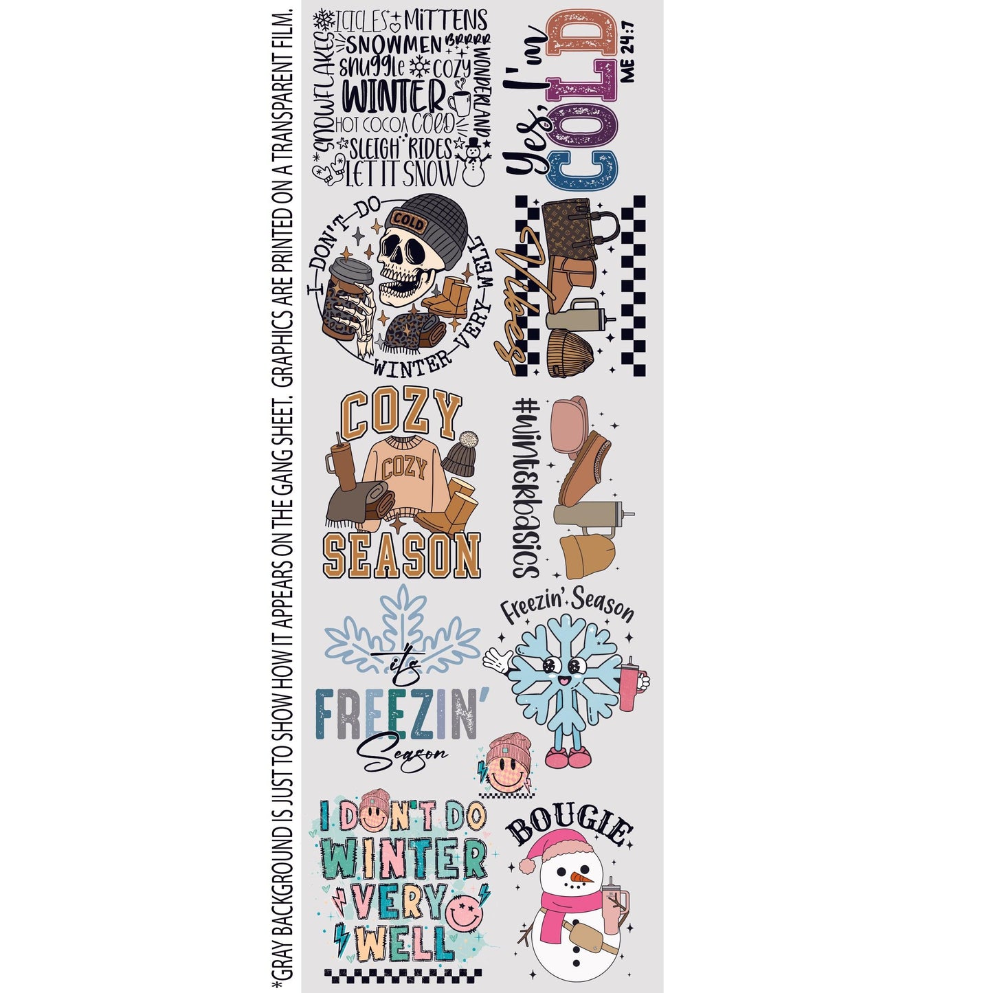 Winter Vibes GANG SHEET (22inx60in) Nashville Design House