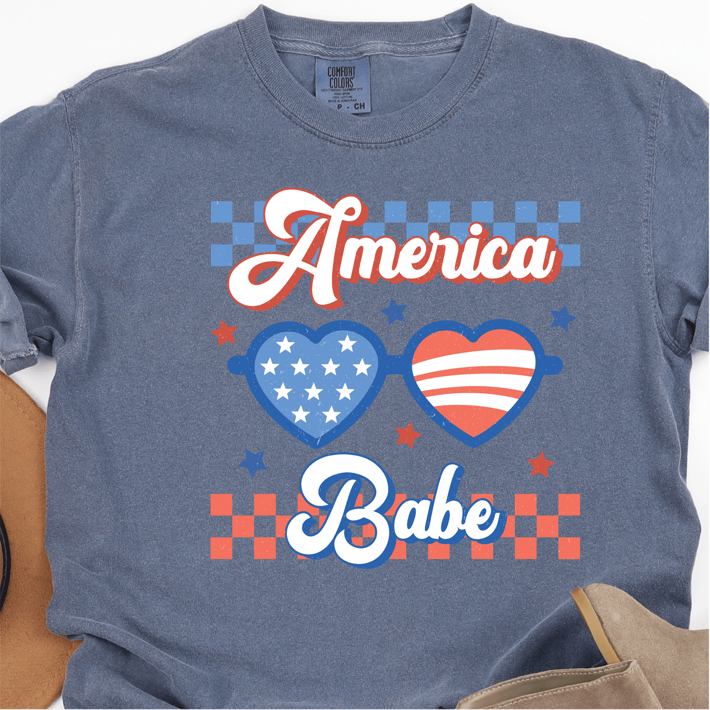 America Babe - 4th of July DTF Transfer - Independence Day T-shirt Transfer - Nashville Design House