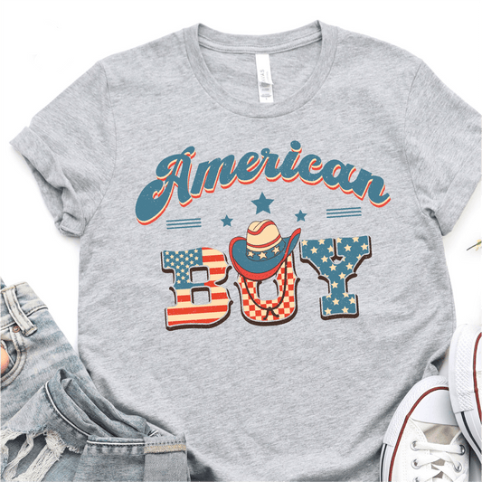 American Boy - 4th of July DTF Transfer - Independence Day T-shirt Transfer - Nashville Design House