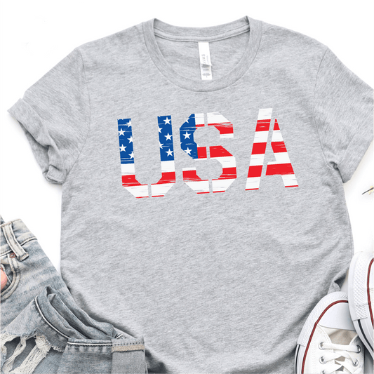 American Flag USA - 4th of July DTF Transfer Independence Day T-shirt Transfer - Nashville Design House