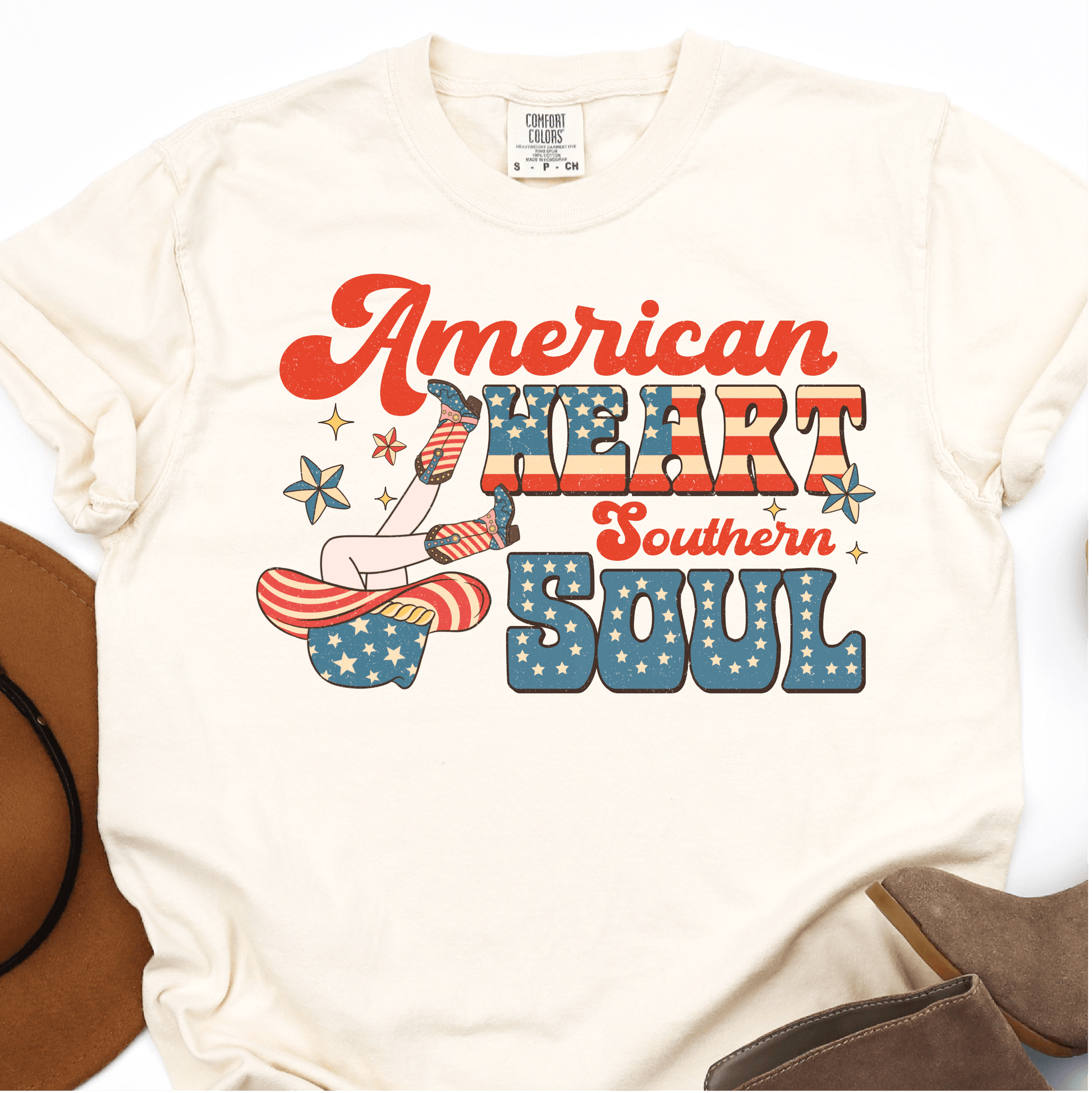 American Heart Sourthern Soul - 4th of July DTF Transfer - Independence Day T-shirt Transfer - Nashville Design House