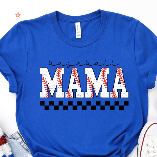 Baseball Mama - Checker - Baseball DTF Transfer - Nashville Design House