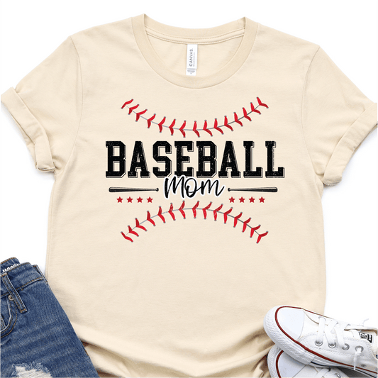 Baseball Stitches - Baseballe Bats - Baseball Mom - Baseball DTF Transfer - Nashville Design House