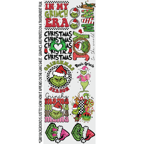 Basic Grinch GANG SHEET (22inx60in) - Nashville Design House