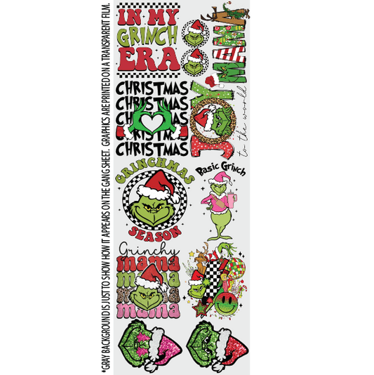 Basic Grinch GANG SHEET (22inx60in) - Nashville Design House