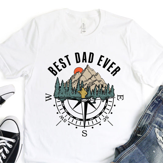 Best Dad Ever - Compass - Father's Day DTF Transfer - T-shirt Transfer For Dad - Nashville Design House