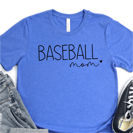 Black Print - Baseball Mom - Sweet Heart - Baseball DTF Transfer - Nashville Design House