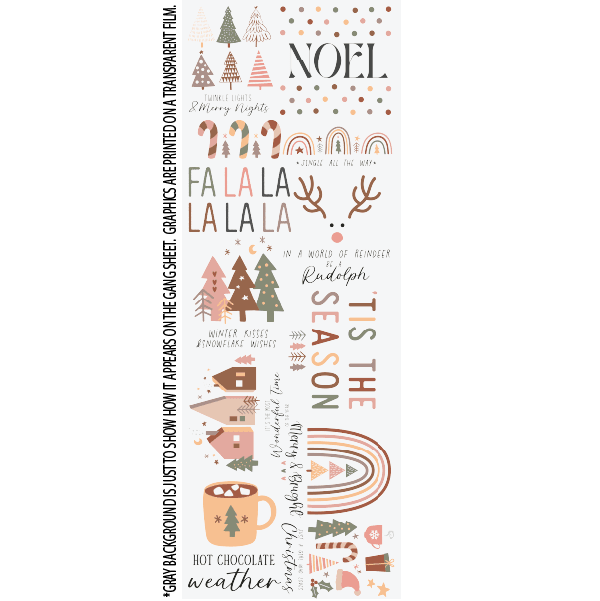 Boho Christmas GANG SHEET (22inx60in) - Nashville Design House