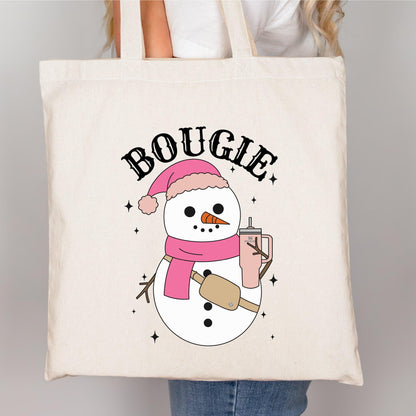 Bougie Snowman DTF Transfer – Stylish Winter Design - Nashville Design House