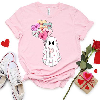 Candy Heart Ghost Valentine DTF Transfer Print, T-Shirt Transfer - Nashville Design House