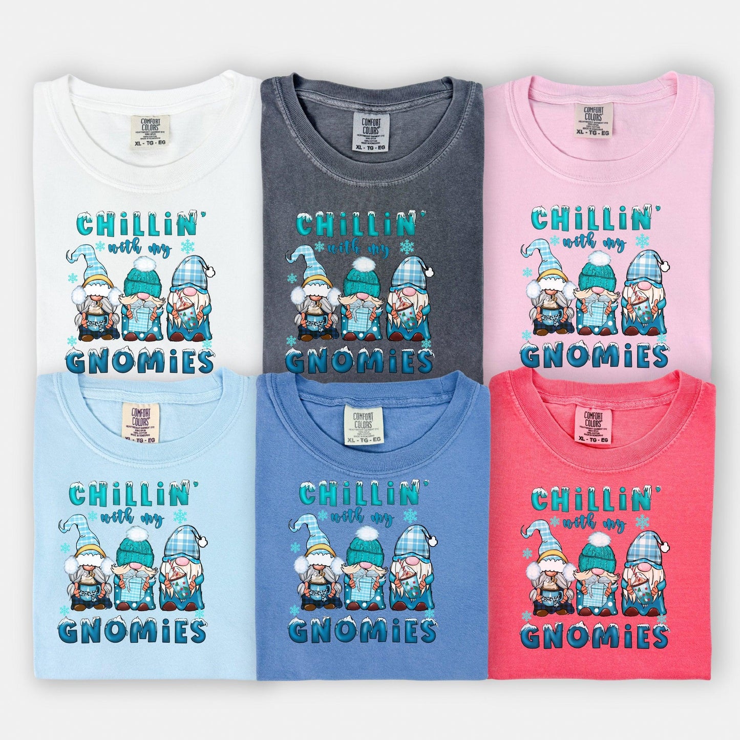 Chillin’ with My Gnomies DTF Transfer – Cute Winter Gnomes  - Nashville Design House