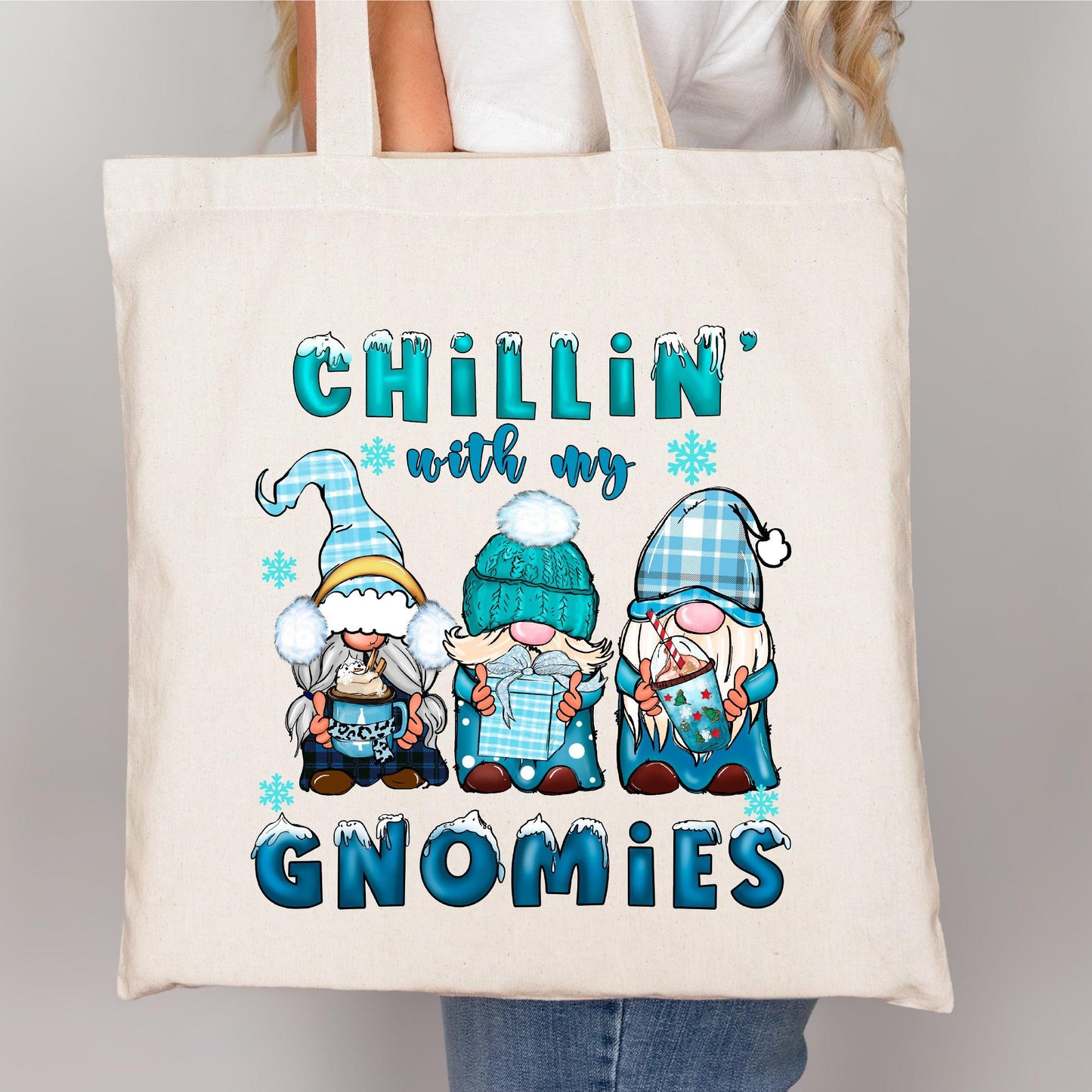 Chillin’ with My Gnomies DTF Transfer – Cute Winter Gnomes  - Nashville Design House