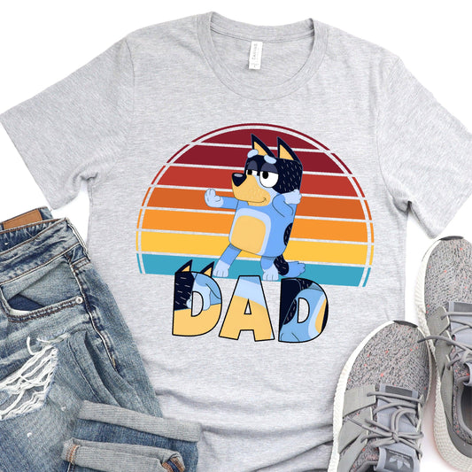 Classy Dad - Blue Dog - Father's Day DTF Transfer - T-shirt Transfer For Dad - Nashville Design House