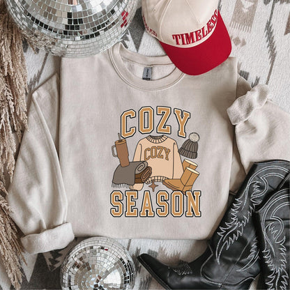 Cozy Season DTF Transfer – Bougie Winter Icons Design - Nashville Design House