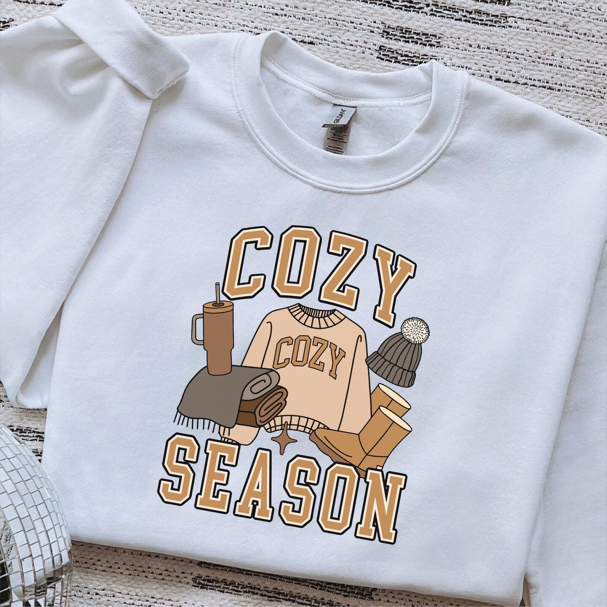 Cozy Season DTF Transfer – Bougie Winter Icons Design - Nashville Design House