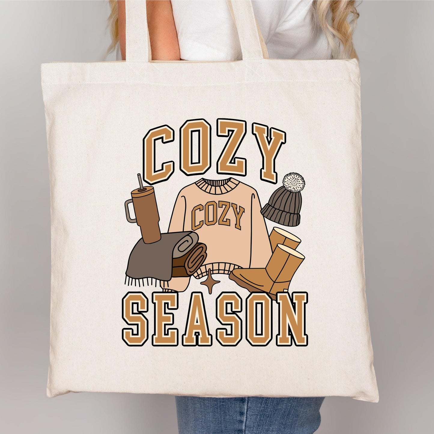 Cozy Season DTF Transfer – Bougie Winter Icons Design - Nashville Design House