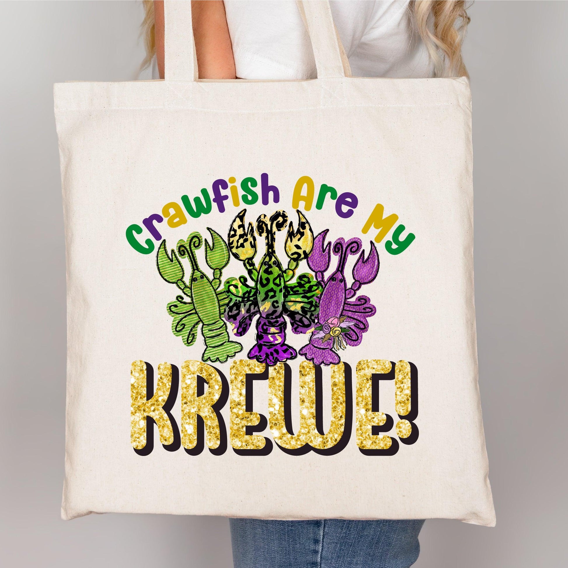 Crawfish Are My Krewe Mardi Gras DTF Transfer – Colorful Crawfish Design - Nashville Design House