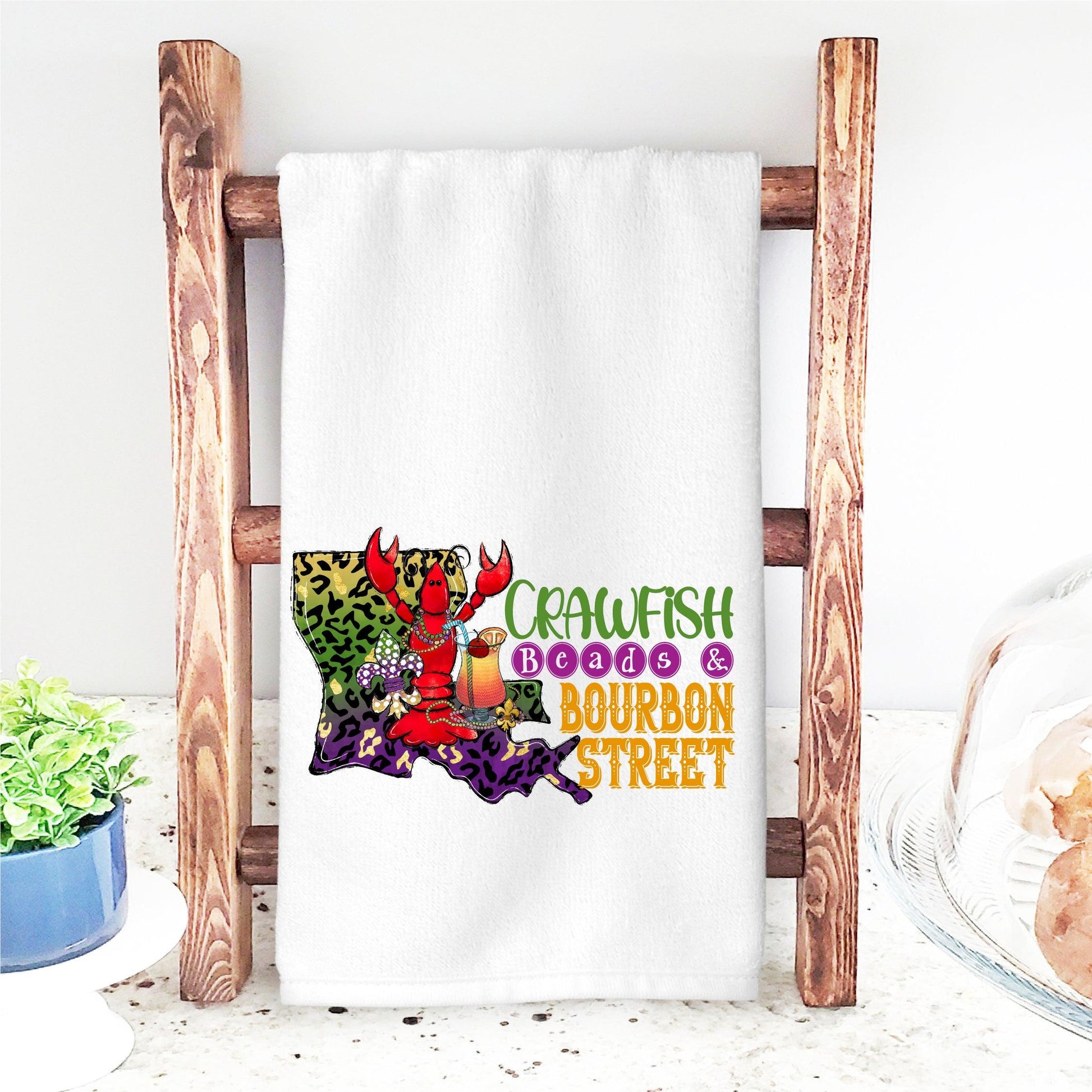 Crawfish, Beads & Bourbon Street Mardi Gras DTF Transfer – Louisiana Love Design - Nashville Design House