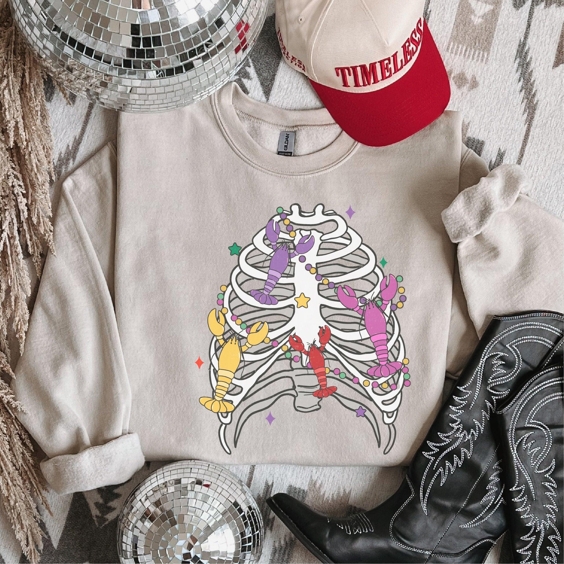 “Crawfish Rib Cage Party” Mardi Gras DTF Transfer - Nashville Design House