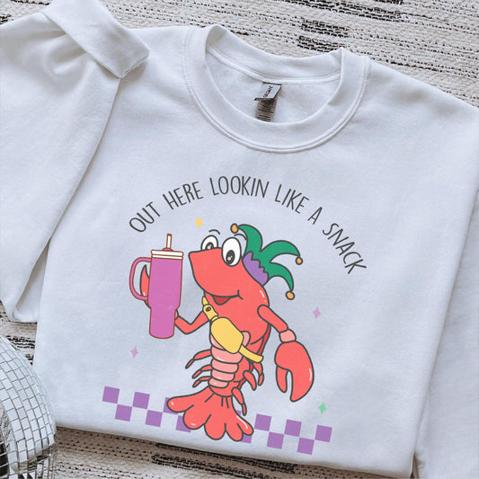 “Crawfish Snack Attack” Mardi Gras DTF Transfer - Nashville Design House