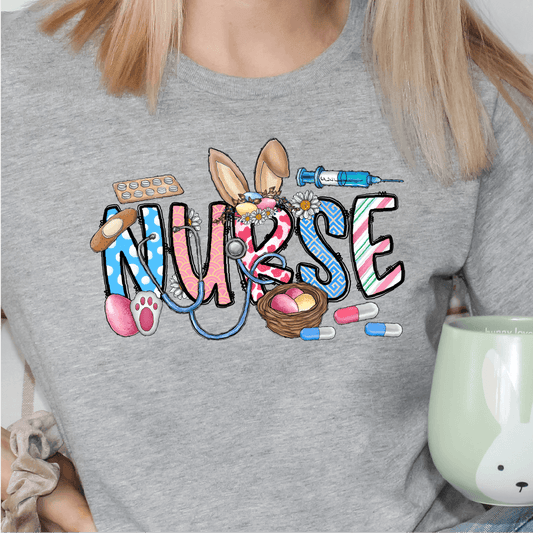 Cute Easter Nurse - Easter DTF Transfer - Nashville Design House