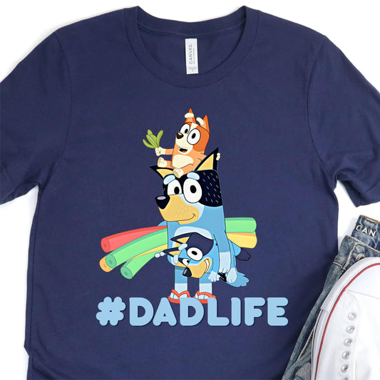 #Dadlife - Blue Dog - Hunting - Father's Day DTF Transfer - T-shirt Transfer For Dad - Nashville Design House