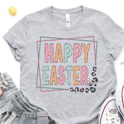 Distressed Leopard Happy Easter - DTF Transfer - Nashville Design House