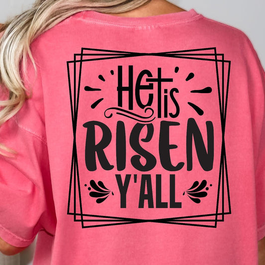 Fun He Is Risen Y'all DTF T-Shirt Transfer - Nashville Design House