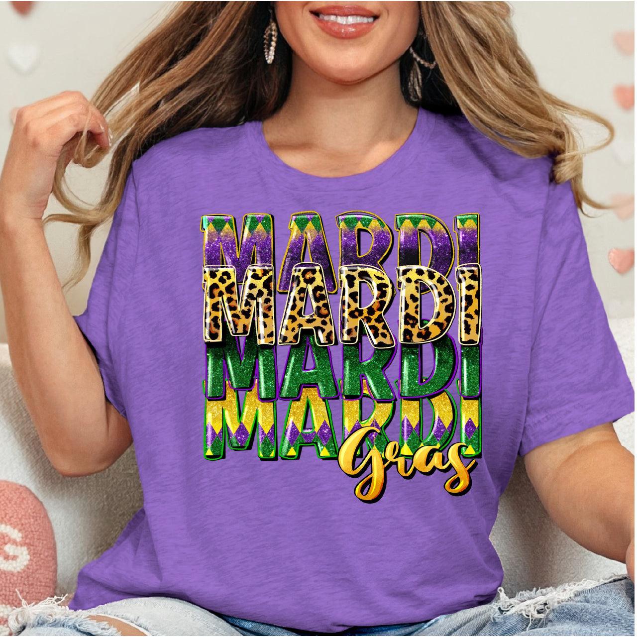 Fun Mardi Gras DTF Transfer Print, T-Shirt Transfer - Nashville Design House