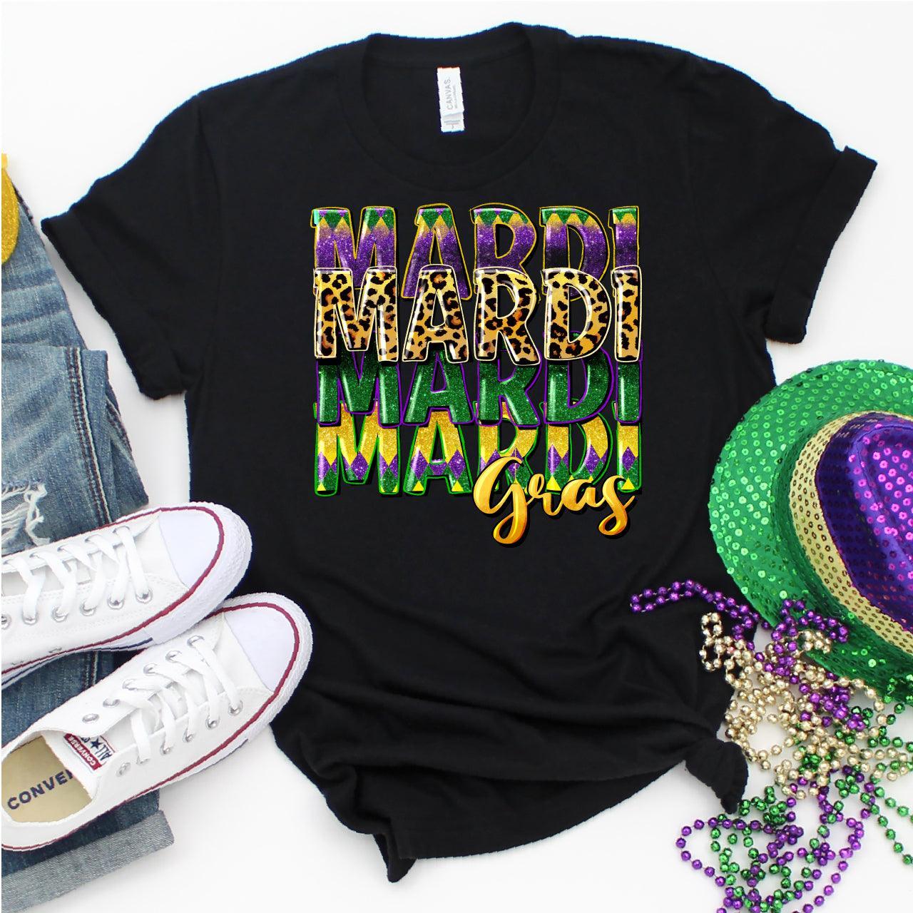 Fun Mardi Gras DTF Transfer Print, T-Shirt Transfer - Nashville Design House