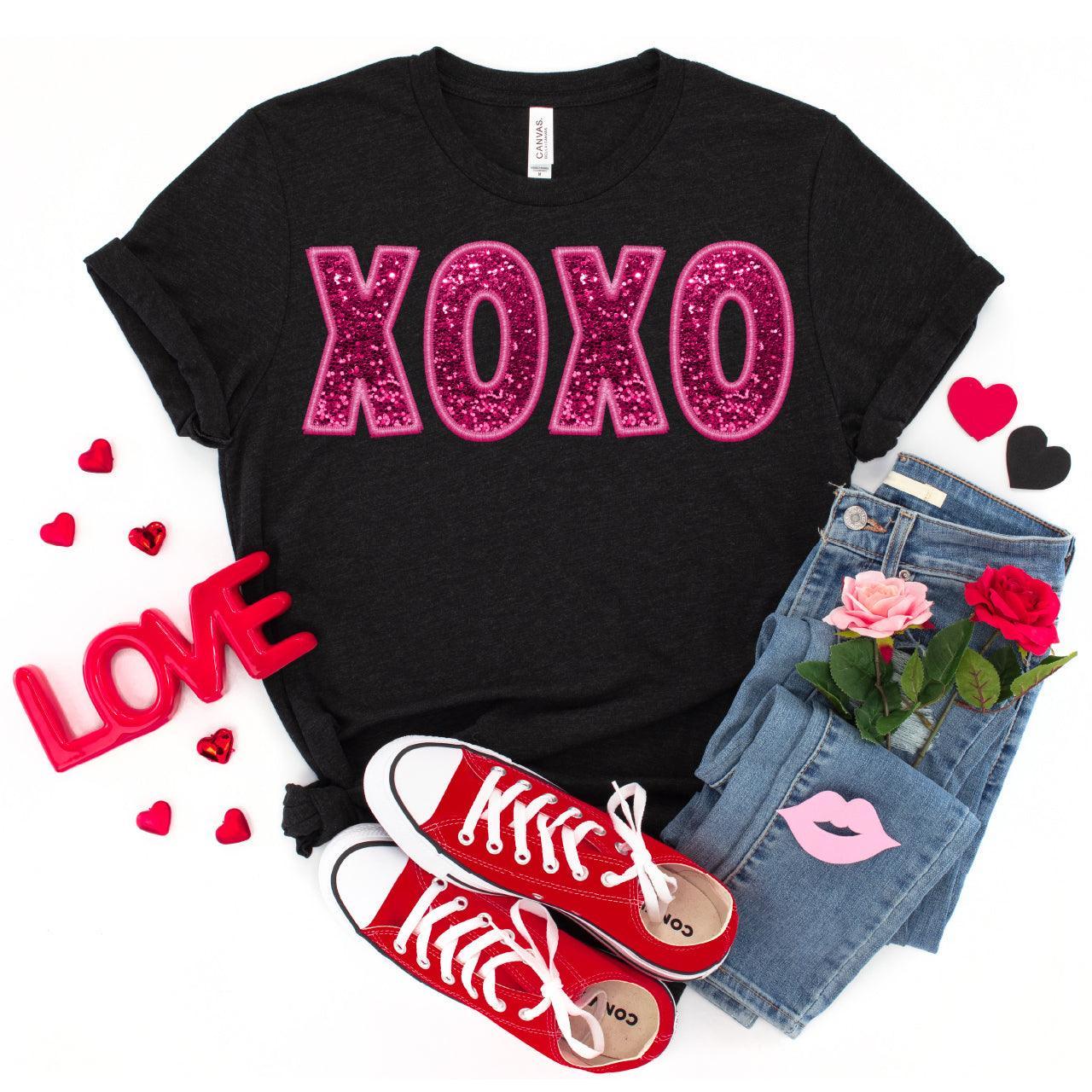 Glitter XOXO DTF Transfer Print, T-Shirt Transfer - Nashville Design House