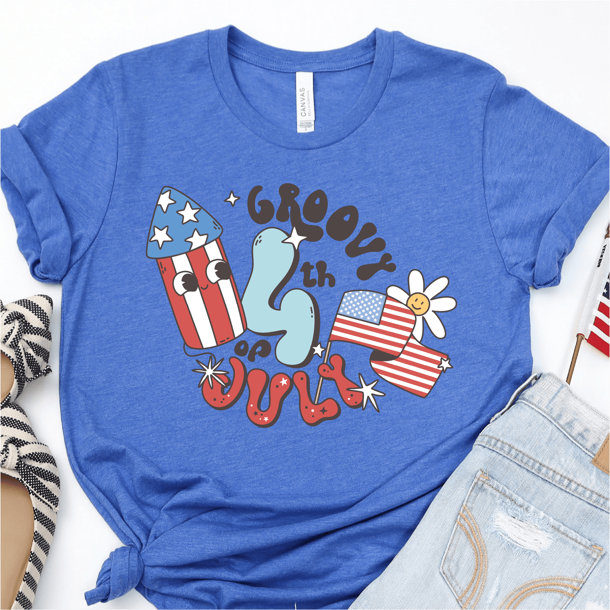 Goorvy 4th of July - Cute Firework - 4th of July DTF Transfer - Independence Day T-shirt Transfer - Nashville Design House