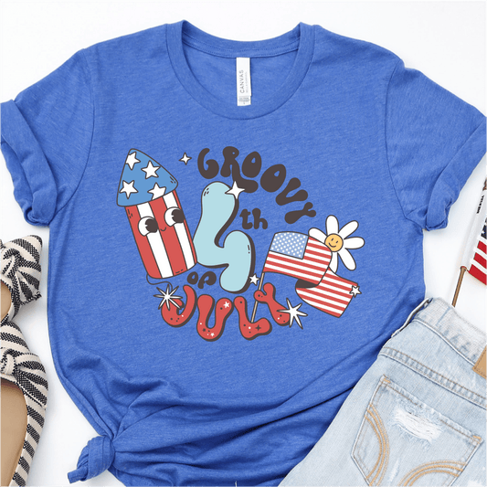 Goorvy 4th of July - Cute Firework - 4th of July DTF Transfer - Independence Day T-shirt Transfer - Nashville Design House