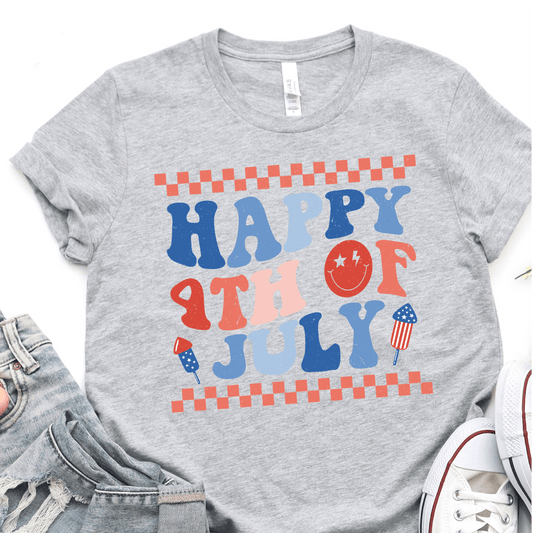 Happy 4th of July - Fireworks - 4th of July DTF Transfer - Independence Day T-shirt Transfer - Nashville Design House